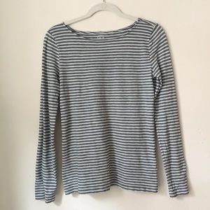 J. Crew blue and gray striped Painter Tee